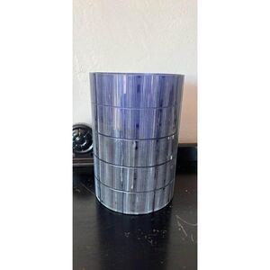 Pottery Barn linen textured, glass hurricane